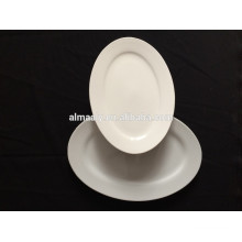 assiette ovale en porcelaine blanche restaurant en différentes tailles